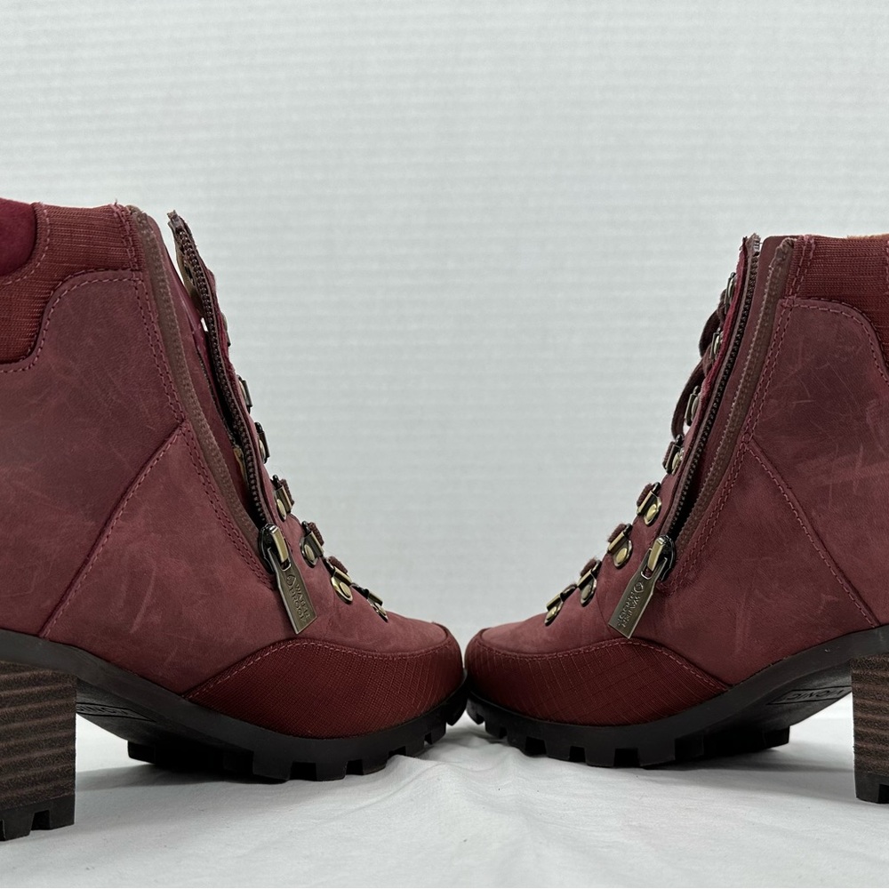 Vionic Womens Spencer Burgundy Combat Boots Size 6.5 Medium (B, M) - Picture 16 of 16
